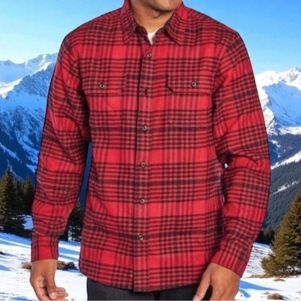 Woolrich‎ Brawny Button Down Flannel Buffalo Check Plaid Comfort Cabincore XL